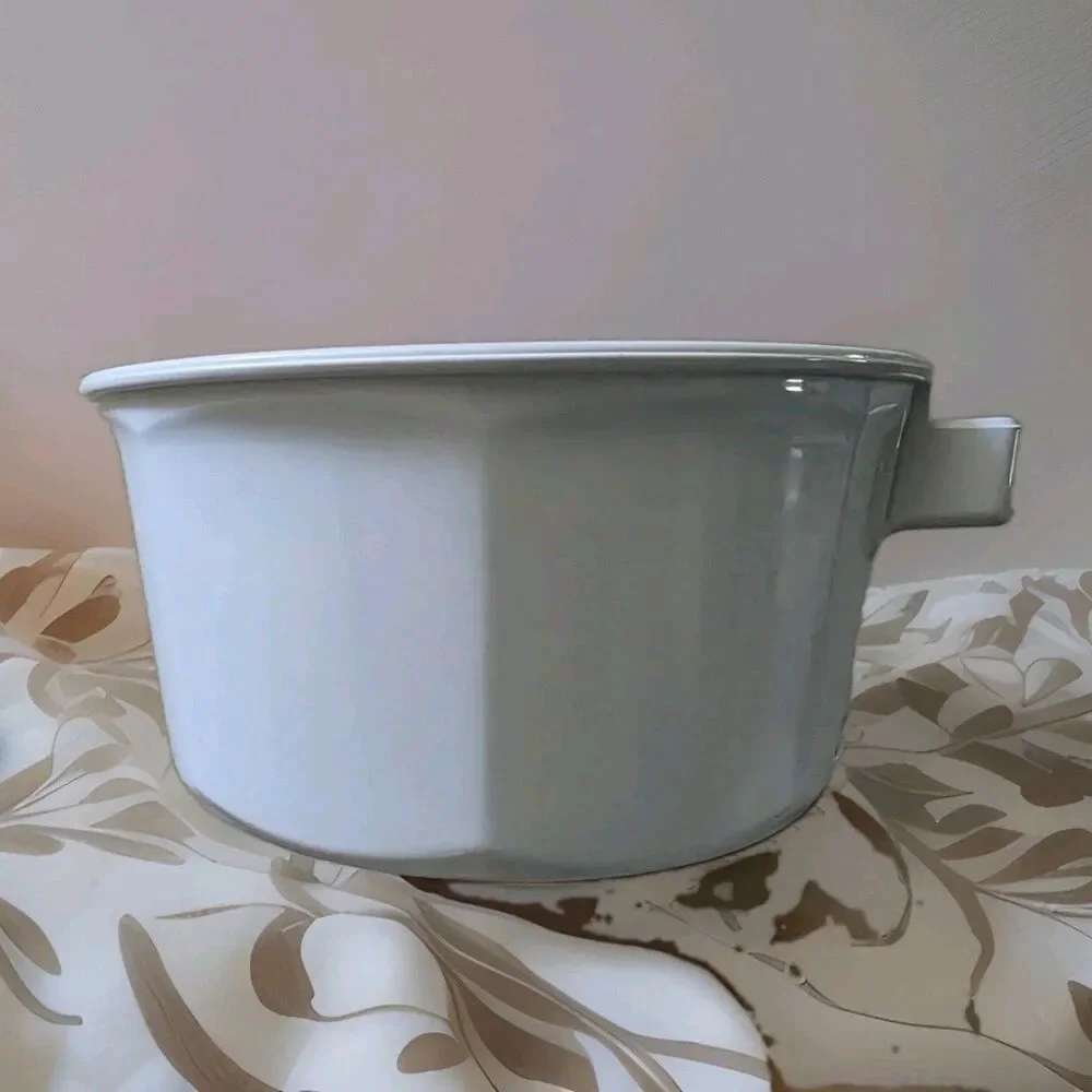 Vintage Princess House Nouveau White Ceramic 1.5 Qt Saucepan Pot Only France
